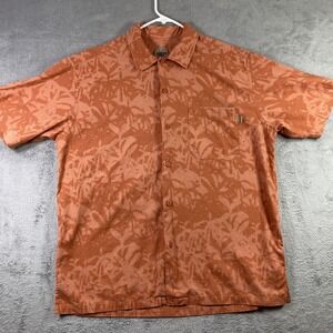 Aigle Hawaiian Shirt Adult XL Orange Rust Button Up Short Sleeve Casual Pocket